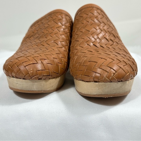 Madewell Womens Sz 6,5 Rustic Twig The Jordyn Clog in Woven Leather Block Heel - Picture 6 of 12